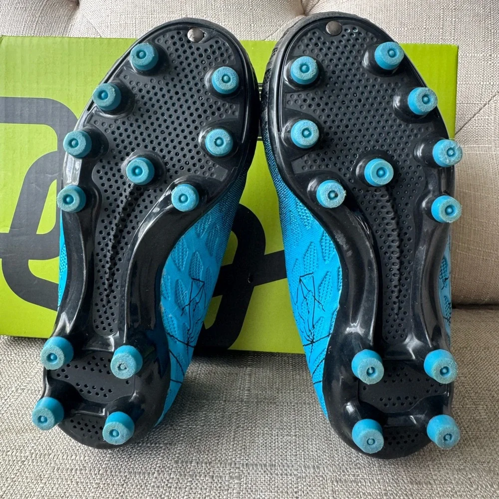 Toddler / Kids' Size 8 Brooman Blue & Black Soccer Cleats - Picture 6 of 9